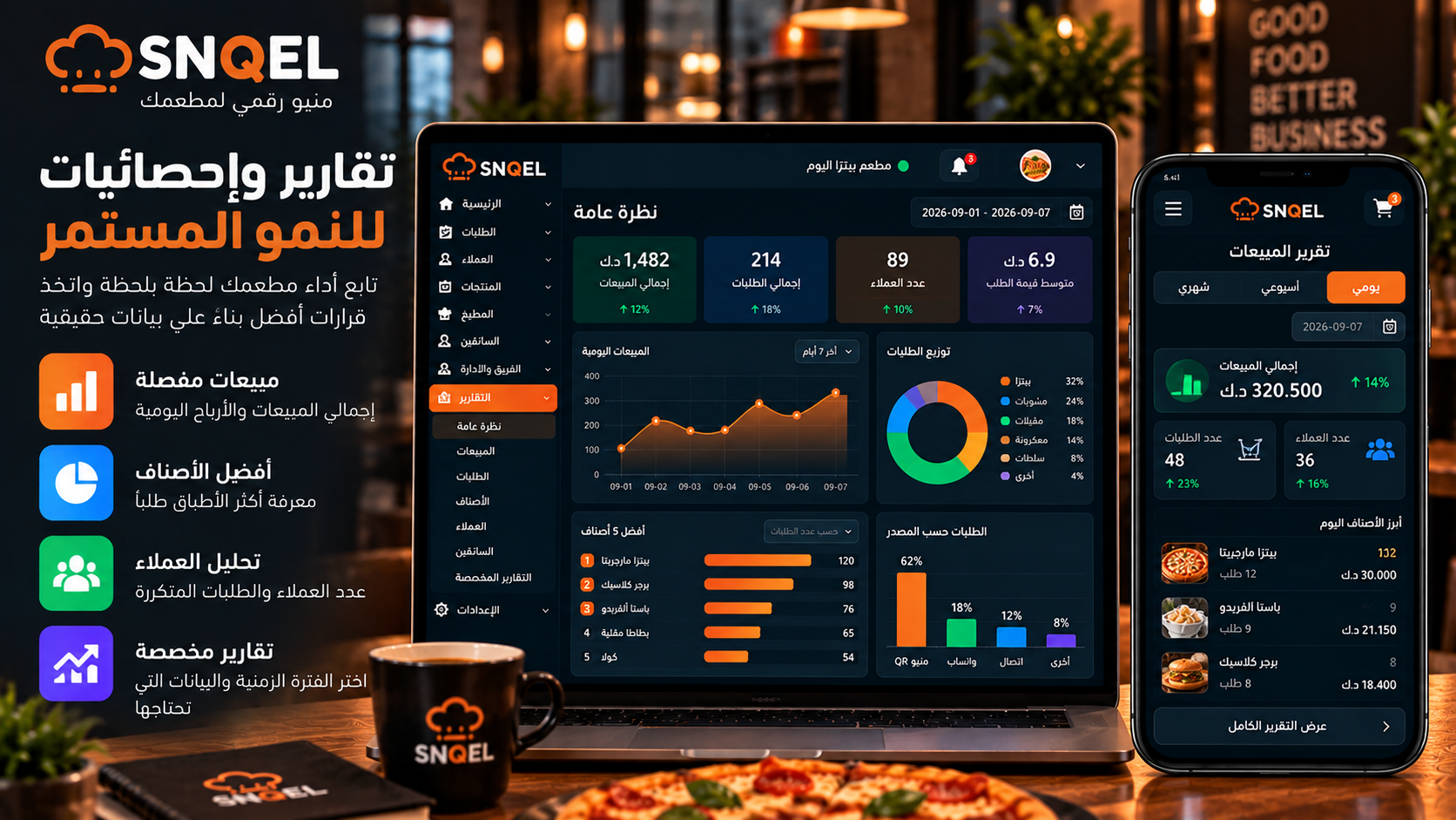 تقارير وإحصائيات SNQEL